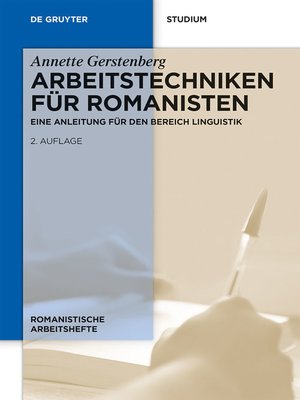cover image of Arbeitstechniken für Romanisten